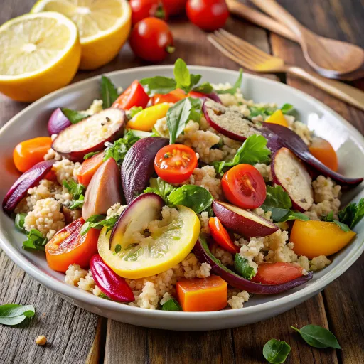 Kavrulmuş Sebzeli Bademli Tahıllı Salata